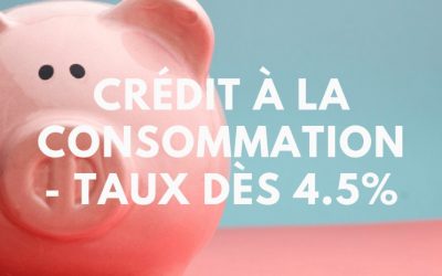 Crédit à la consommation – Taux dès 4.5%